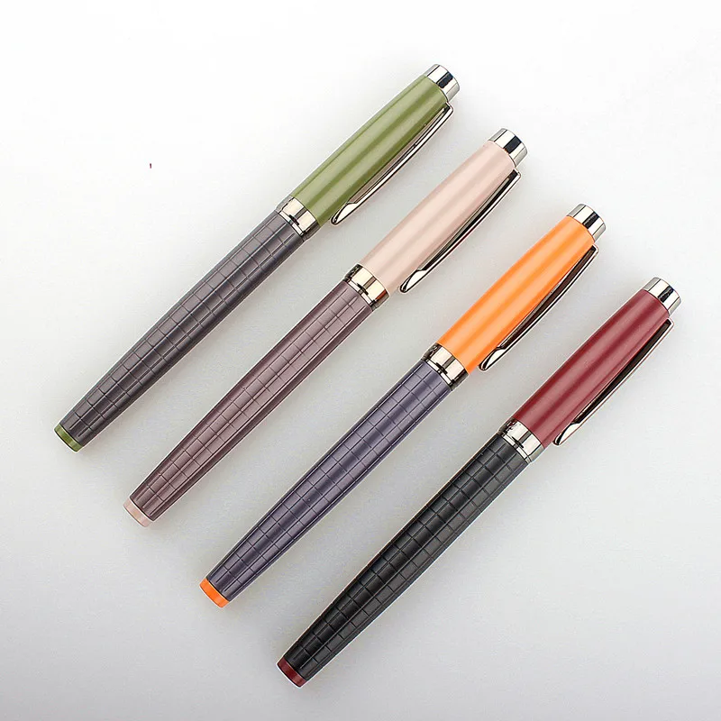

High-quality new Black Forest Metal Fountain Pen Color cover Fine 0.5mm lattice Texture Excellent Writing Business Office Pen