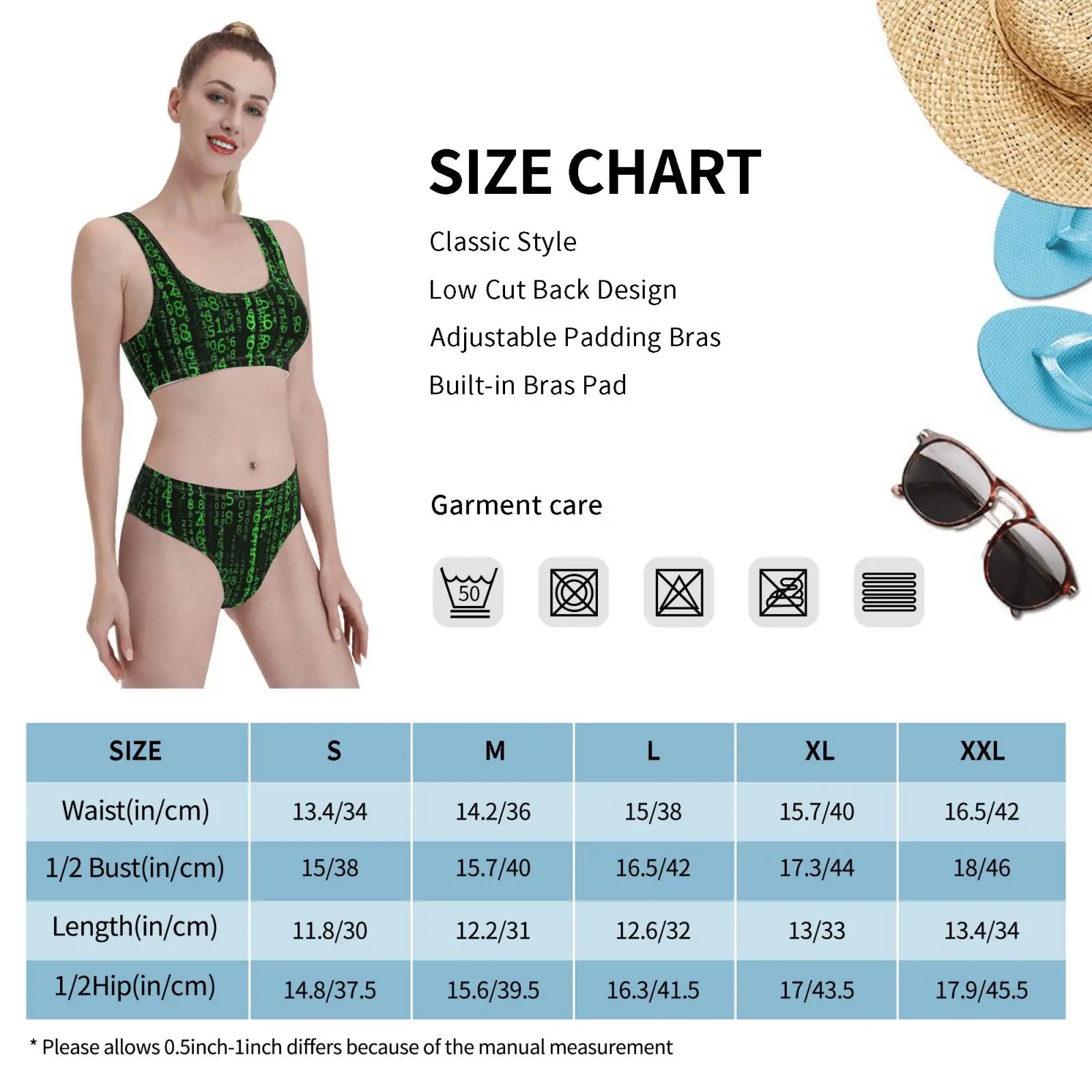 

Matrix Swimsuit one piece Bikini Padded Matrix Movie Digits