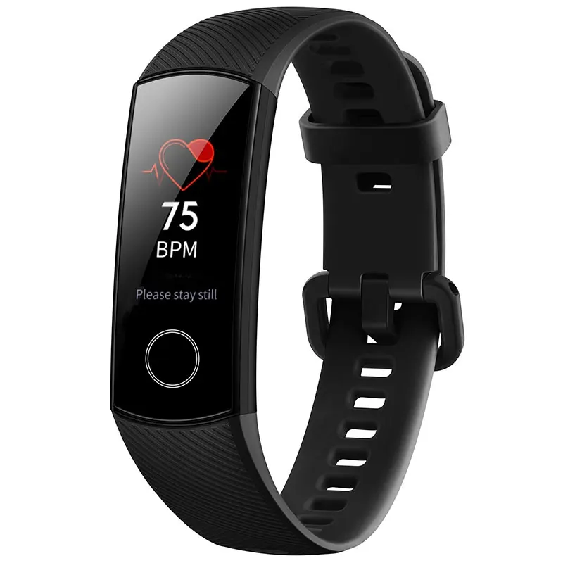 Смарт-браслет huawei Honor Band 4, 0,95, сенсорный экран, обнаружение пульса, мониторинг сна, 50 м, водонепроницаемая, носимая стандартная версия - Цвет: Black Standard 4-1