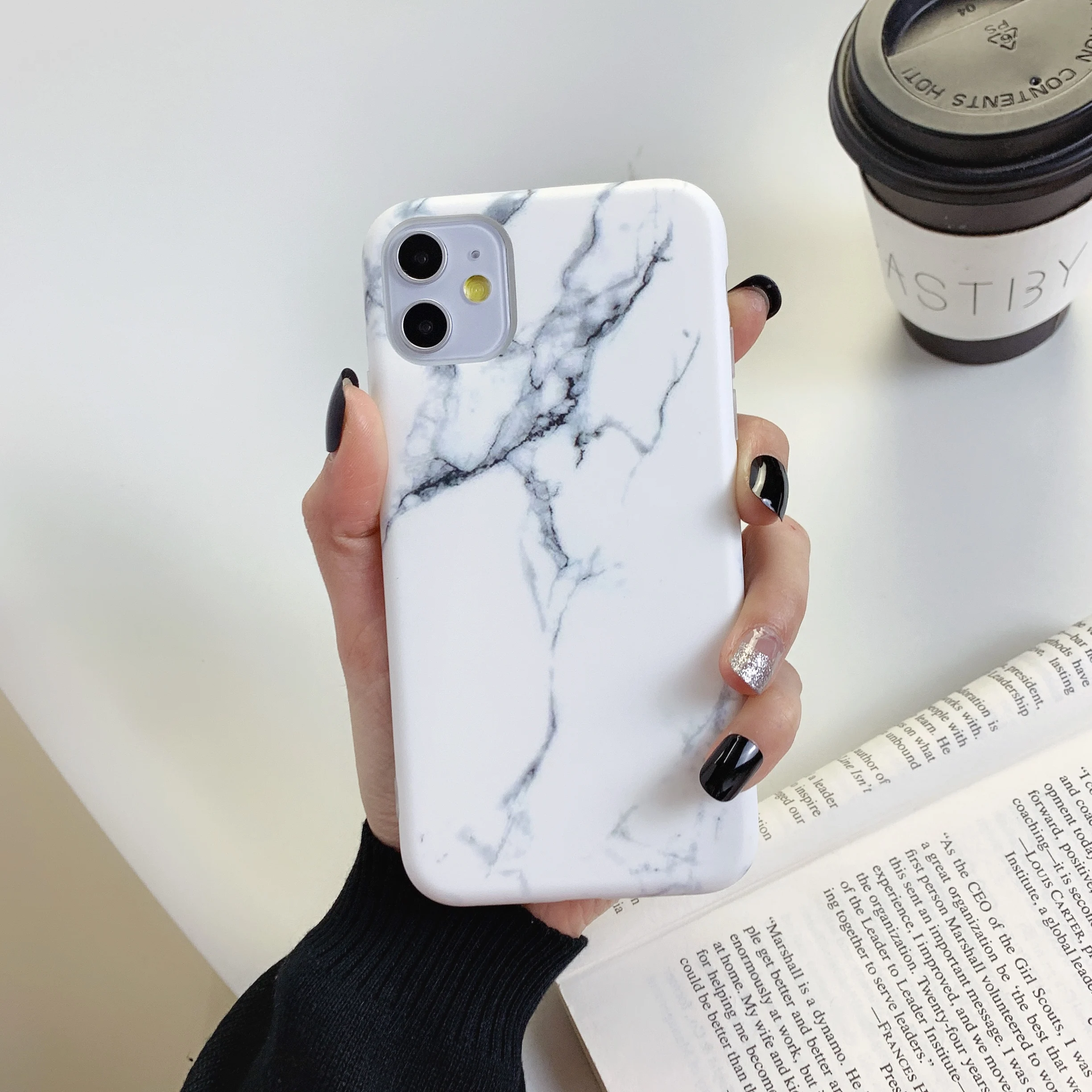 Чехол для Телефона IPhone 6 6s 7 8 Plus Роскошный Глянцевый гранитный камень мраморная