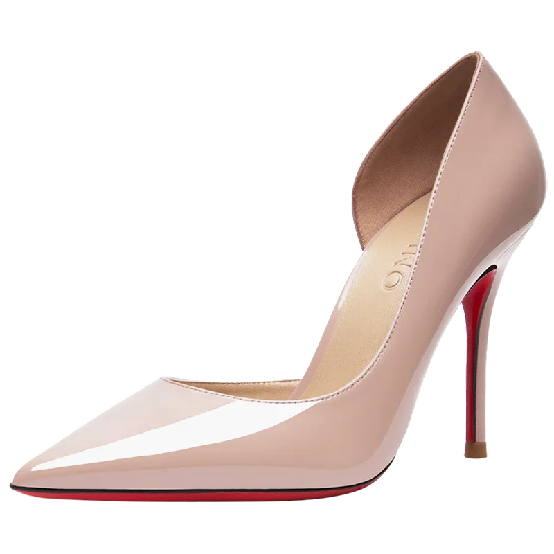 Босоножки женские на шпильке пикантные туфли с боковым открытием красные