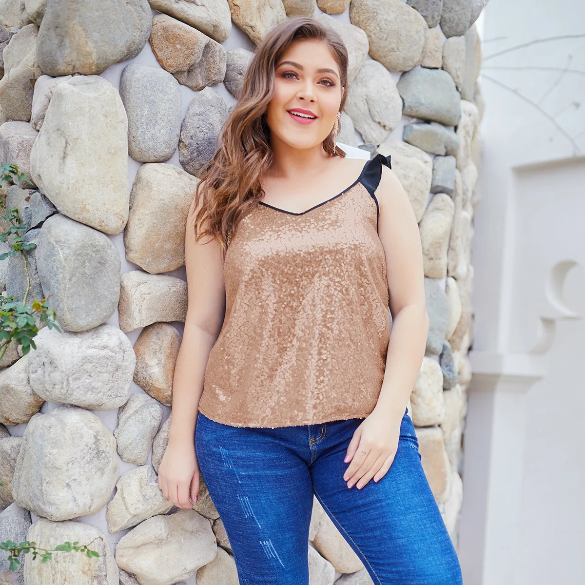 Летний… от компании suvance 2019 Мода V образным вырезом 2 однотонных Цвет Размеры Xl 4xl