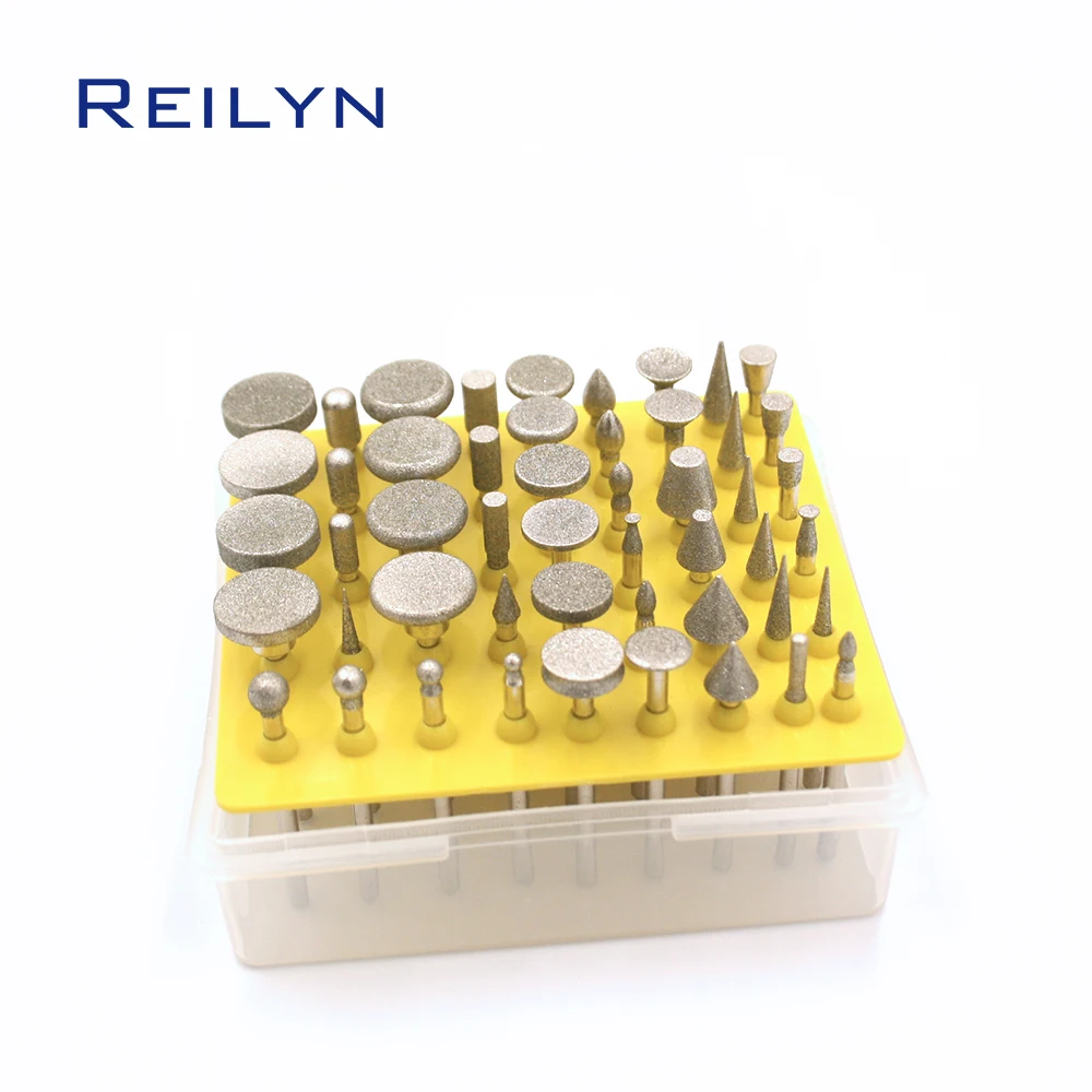 Алмазные шлифовальные насадки 3 17 мм 50 шт. алмазные с гальваническим покрытием