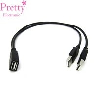 usb 2 0 cable extension cord wire high speed data extender cable double male to one female data transmission cables 0 3m