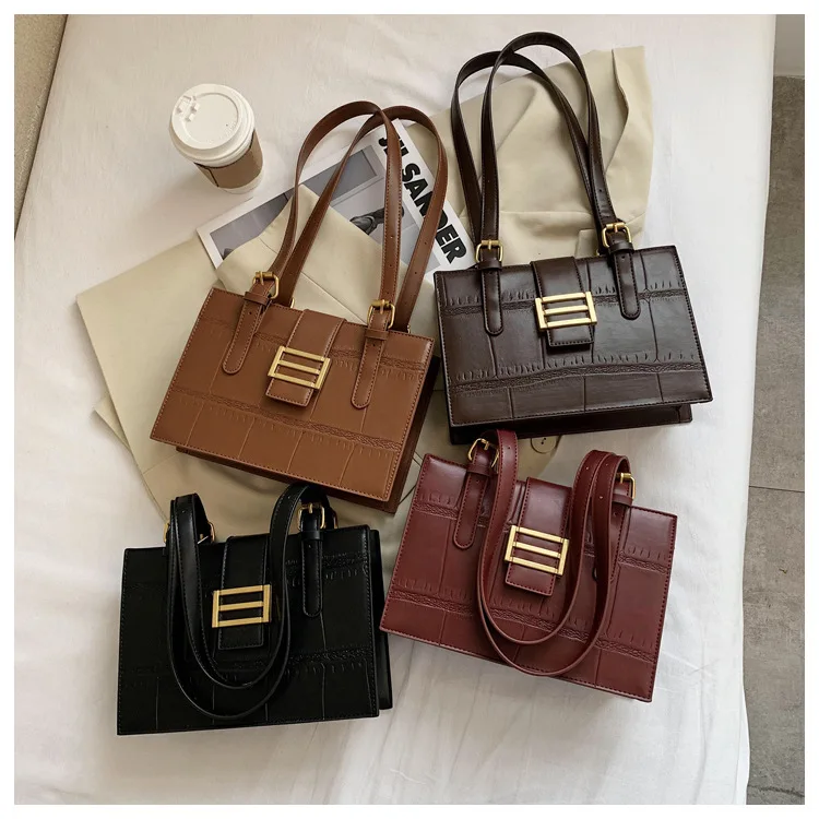 

Women's shoulder bag new luxury texture PU solid color underarm bag daily travel mobile phone coin purse handbag female gift