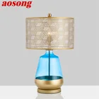 Современные настольные лампы AOSONG, декоративные креативные дизайнерские настольные лампы E27, домашний светодиодный светильник для фойе, гостиной, офиса, спальни