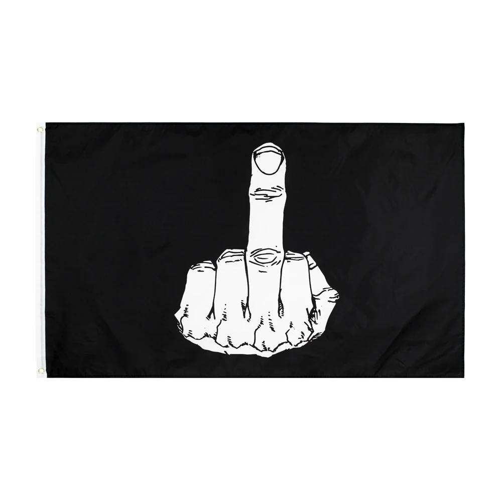 

Free Shipping up yours middle finger Flag 90X150cm Polyester High Quality Banner
