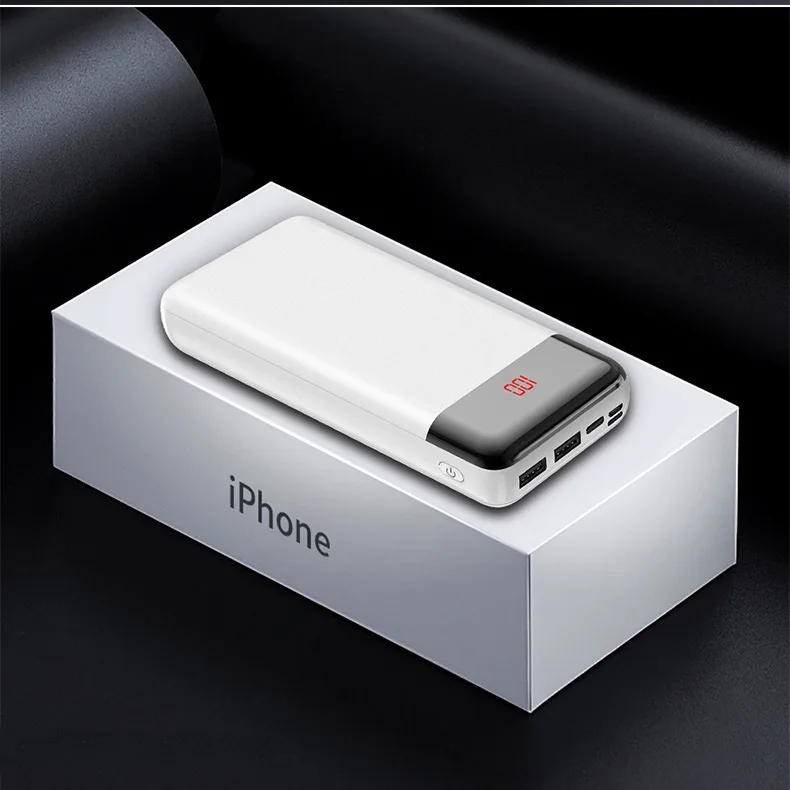 

New 5V 30000mAh Power bank Charger Large capacity Quick charging HD digital display screen On board