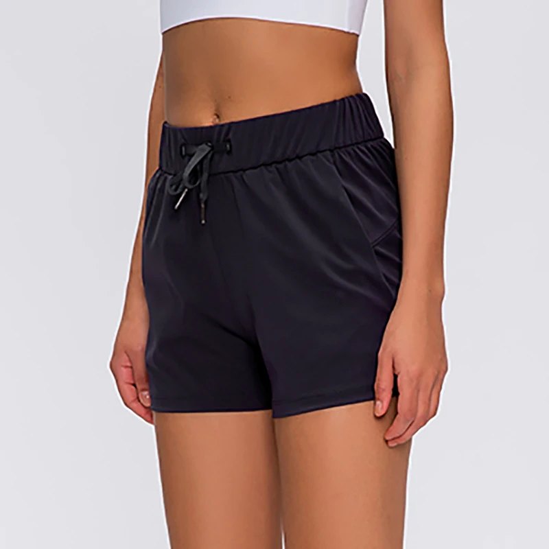 

Легкие спортивные штаны для отдыха 2021, популярные женские летние эластичные шорты для йоги с карманами, женская одежда