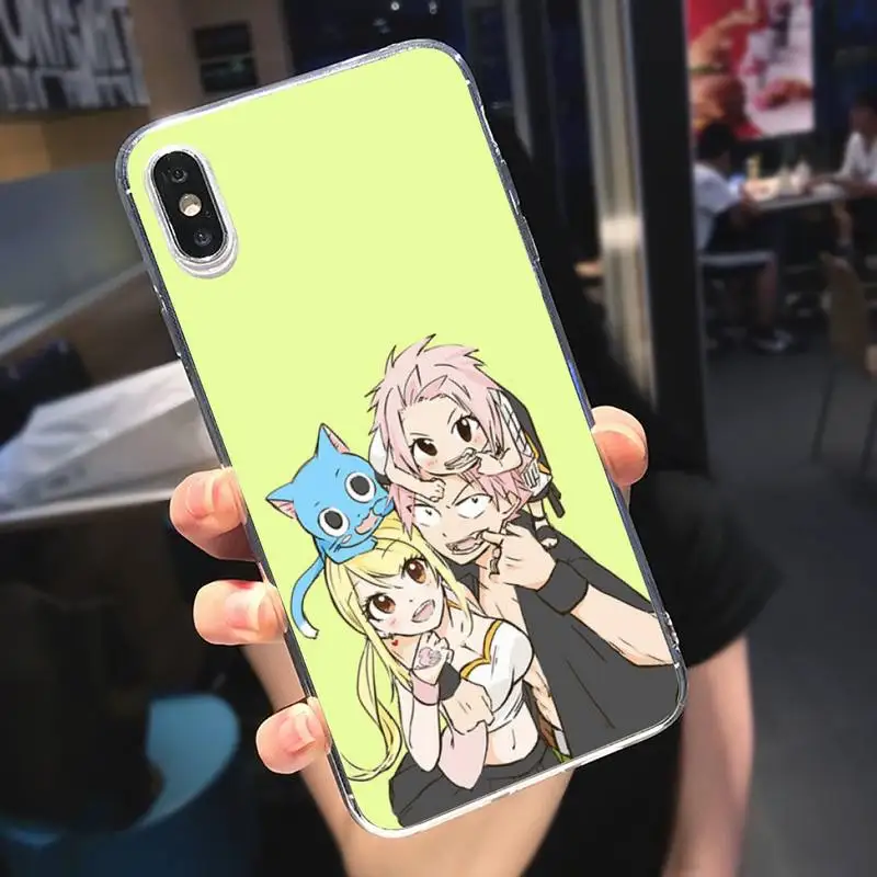 

FAIRY TAIL Japan anime Phone Case Transparent soft For iphone 5 5s 5c se 6 6s 7 8 11 12 plus mini x xs xr pro max