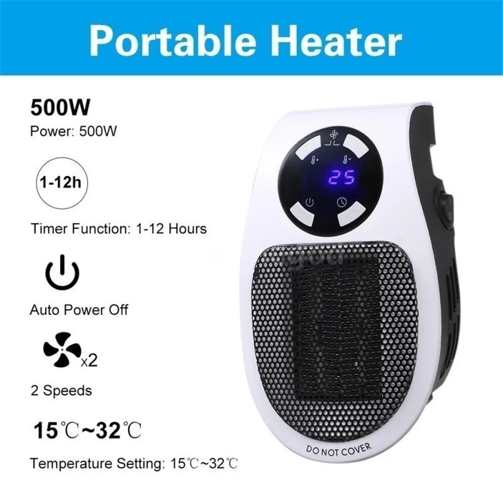 500W Портативный Электрический нагреватель 2021 зимние керамический