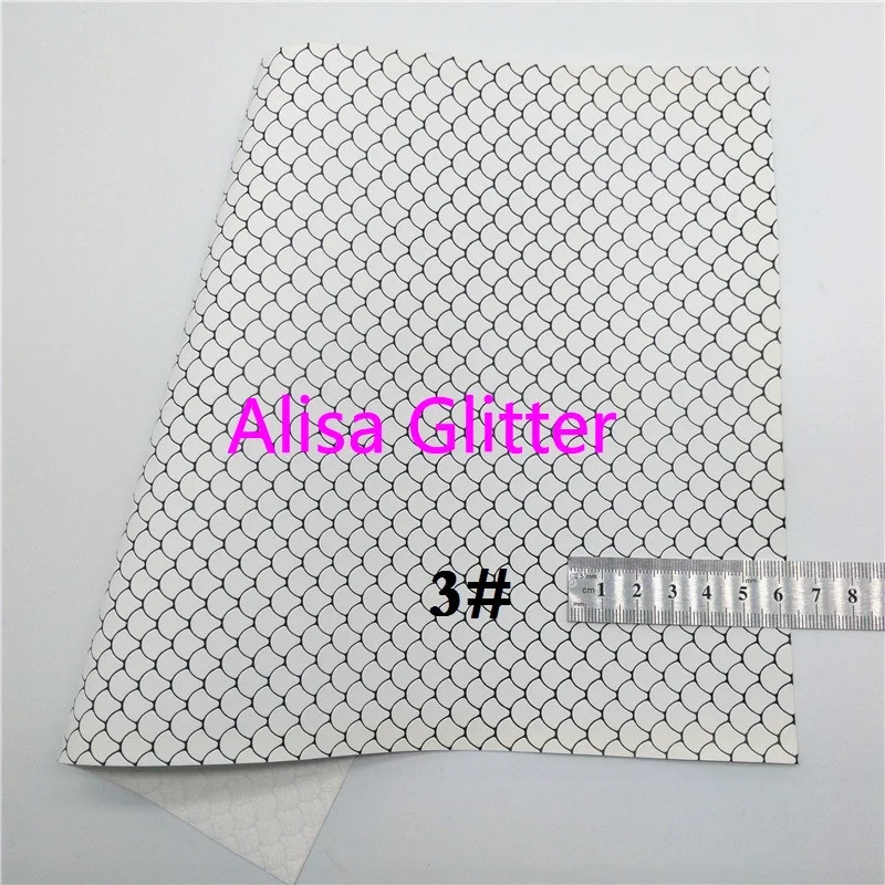 1PCS A4 SIZE 21X29cm Alisa Glitter White Fabric Mermaid Faux Leather Synthetic PU for Bow DIY K101F | Дом и сад