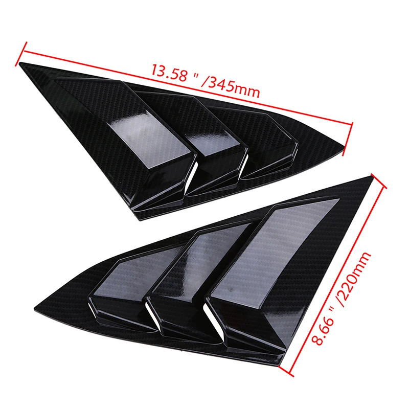 POSSBAY Car Side Window Louver Scoop Cover Vent for Honda Civic Sedan 2016-present Rear Panel Decoration Bonnet Vents | Автомобили и