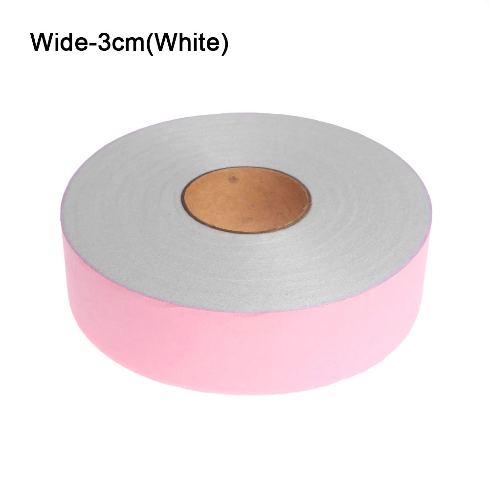 white 3cm 1 рулон, 100 метров, железная клейкая лента, двусторонняя клейкая ткань, рулон одежды, для шитья, Подвернутый подол, аксессуары для рукоделия - Цвет: white 3cm