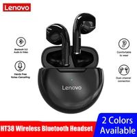 lenovo ht38 wireless bluetooth 5 0 earphones waterproof tws 9d stereo sound touch control low latency gaming earbuds with mic