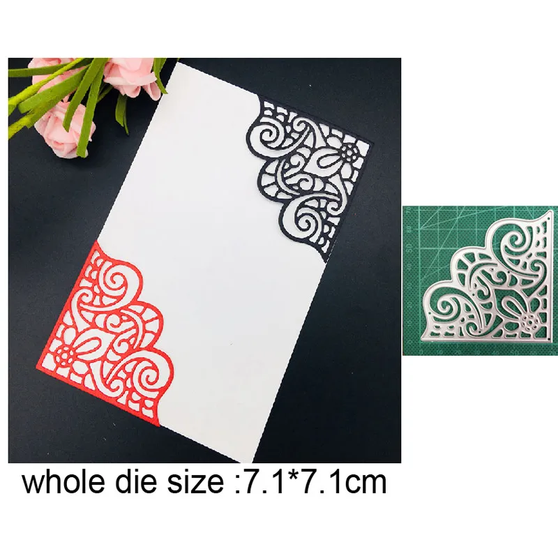 Металлические высекательные штампы кружевная угловая рамка украшение