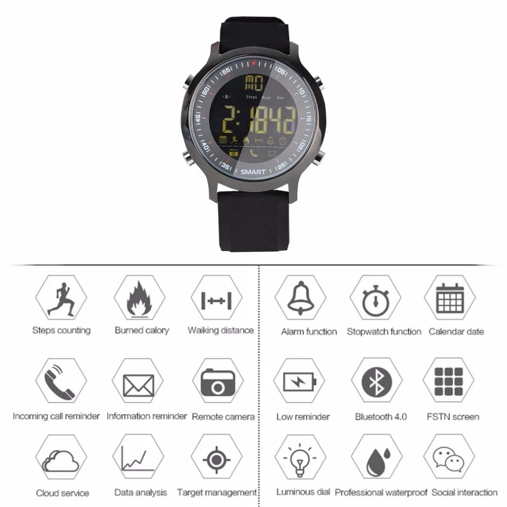 EX18 спортивные Смарт часы IP68 Водонепроницаемые 5ATM шагомер Xwatch плавательные умные