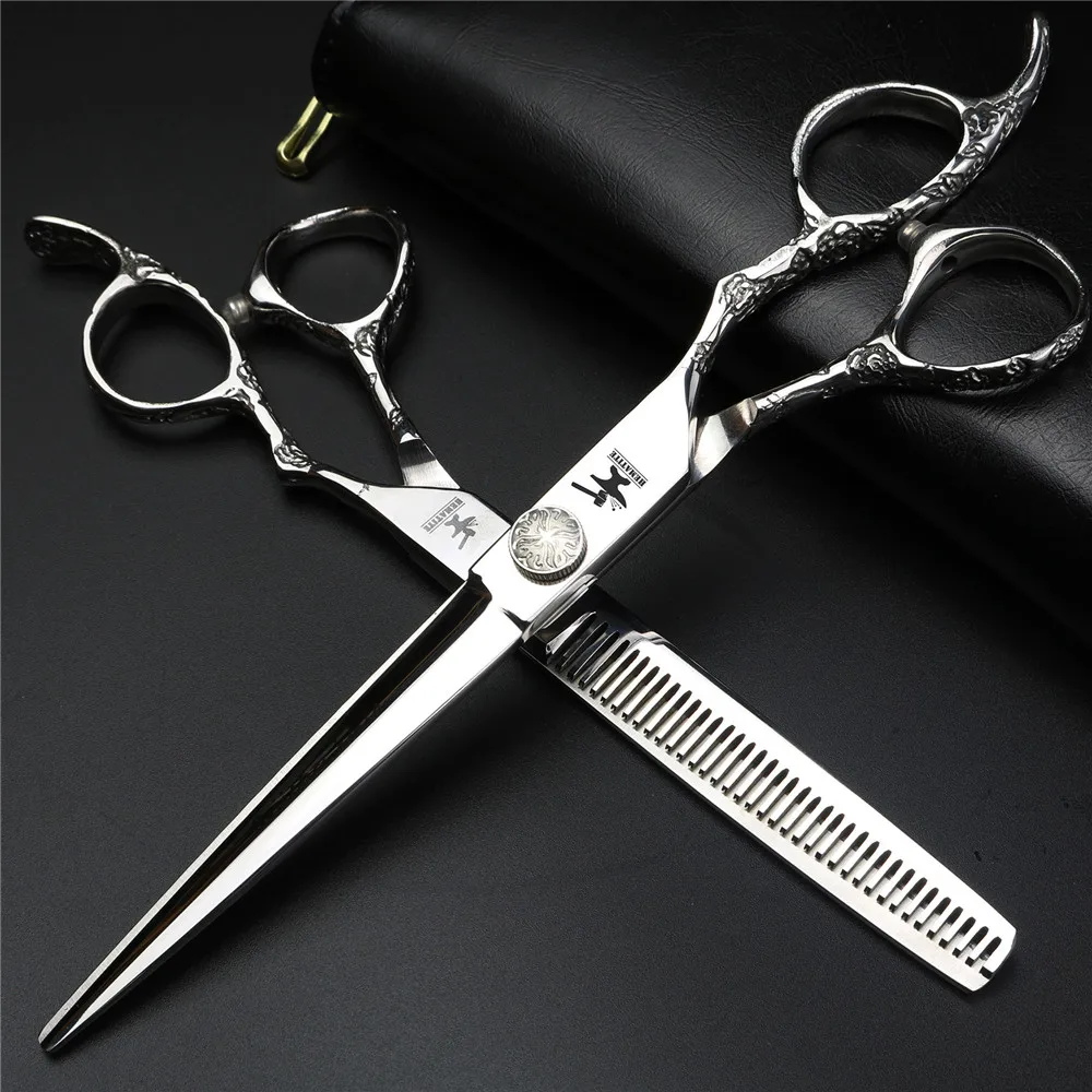 6 5 дюймов 7 серебряные японские 440C ножницы для стрижки и истончения