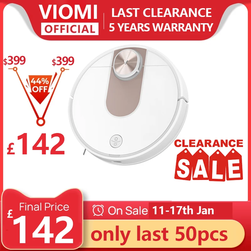 

【Only to UK】 VIOMI SE Robot Vacuum Cleaner Planned Y-type Electric Mop,Save 5 Maps 7 Schedule,Carpet Hair Pet Dust Collector