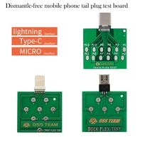 3pcs micro usb dock flex test board for iphone for android phones u2 battery power function test charging port diagnostic tool