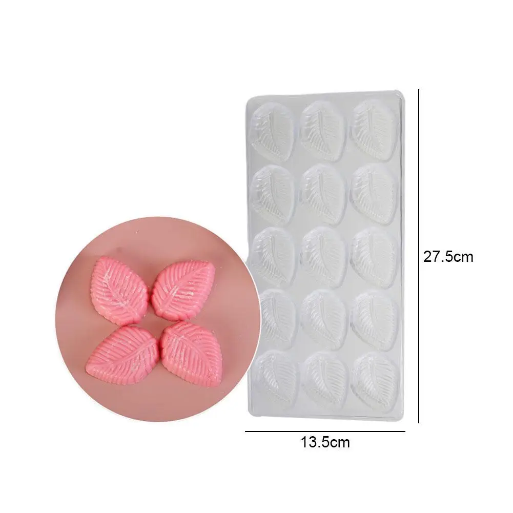 

8 Styles Plastic Chocolate Moulds Thick Forms Tray Crown Molds Form Blossom Stripe Plum For Baking Cake Mold Candy 3D Leave X4U9