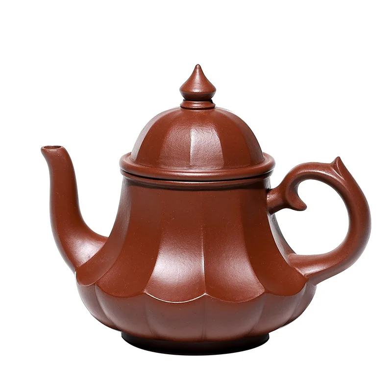 

Hundred Believe Dark-red Enameled Pottery Teapot Yixing Gift Raw Ore Bright Red Robe Silk Bag Flagon Competitive Products