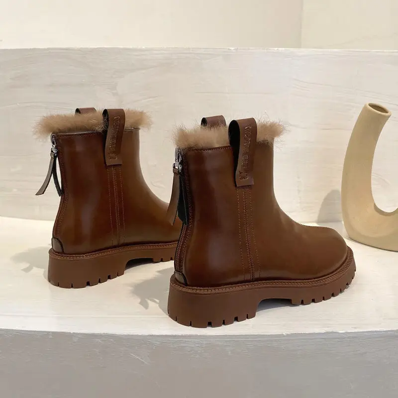 Ботильоны женские из лакированной кожи на платформе и толстом каблуке|Женские