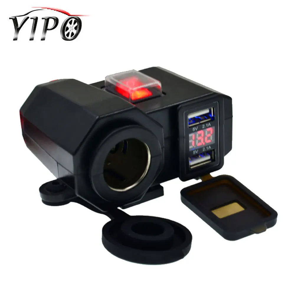Прикуриватель для мотоциклов цифровой Дисплей вольтметр двигатель мотоцикл