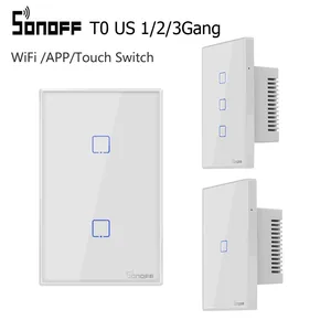Умный светильник енный выключатель света SONOFF T0 TX US 123, Wi-Fi, приложение, сенсорное управление, базовый таймер R2 с поддержкой Alexa, Google Home