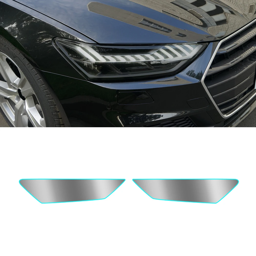 

For Audi A7 4K8 2019-2021 Auto Car Headlight Vinyl Film Smoke Black Light Tint Protector Sheet Sticker Waterproof Cover Styling
