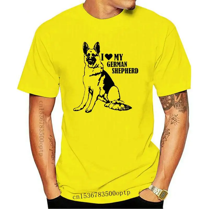 

New Summer Women Cotton T Shirt I Love German Shepherd Print T-shirt Fashion Girl Short Sleeve O-neck Shirts Casual Tees Tops