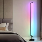 Современная креативная светодиодная напольная лампа RGB, цветной шатер, стоячий светильник с дистанционным управлением, угловой светильник для кафе, спальни, гостиной, бара
