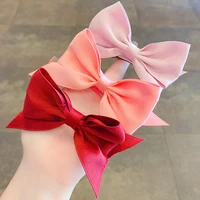 1pc sweet solid color barrettes bows hair clip for kids girls boutique handmade hair pin headwear ornament hair accessories