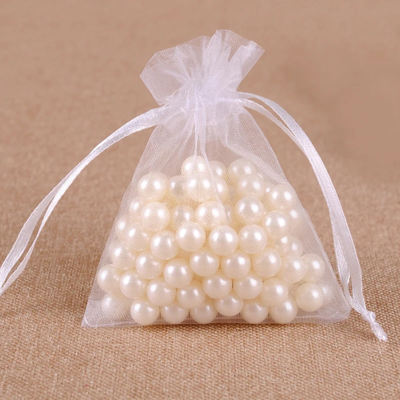 100 штук белая прозрачная коробка для конфет мешочек ювелирных изделий подарочные