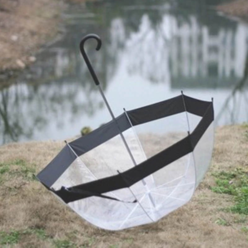 

Transparent Umbrella Girls Boys Apollo Cartoon Dolphin Children Umbrella Semi-Automatic Rain Umbrellas For Kids