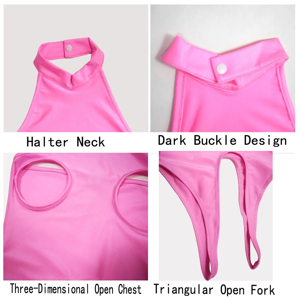 Женский слитный купальник с вырезами на шее открытой спиной |