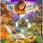 Алмазная живопись, полноразмернаякруглая вышивка, красивый пейзаж в долине, 5D алмазная живопись, Набор для вышивки крестиком, зу443