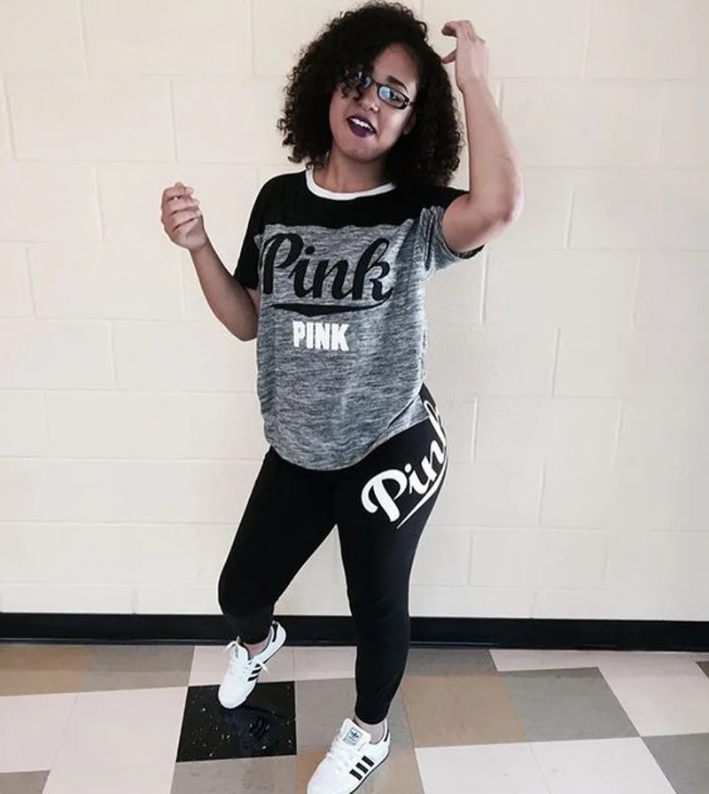 Новинка 2020 розовый модный костюм с буквенным принтом хит продаж женский