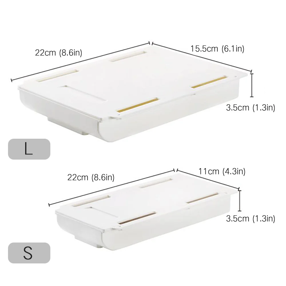 

Hidden Wall-Mounted Drawer Storage Box Punch-Free Storage Box Adjustable Household Drawer Storage Box Partition Cabinet Box