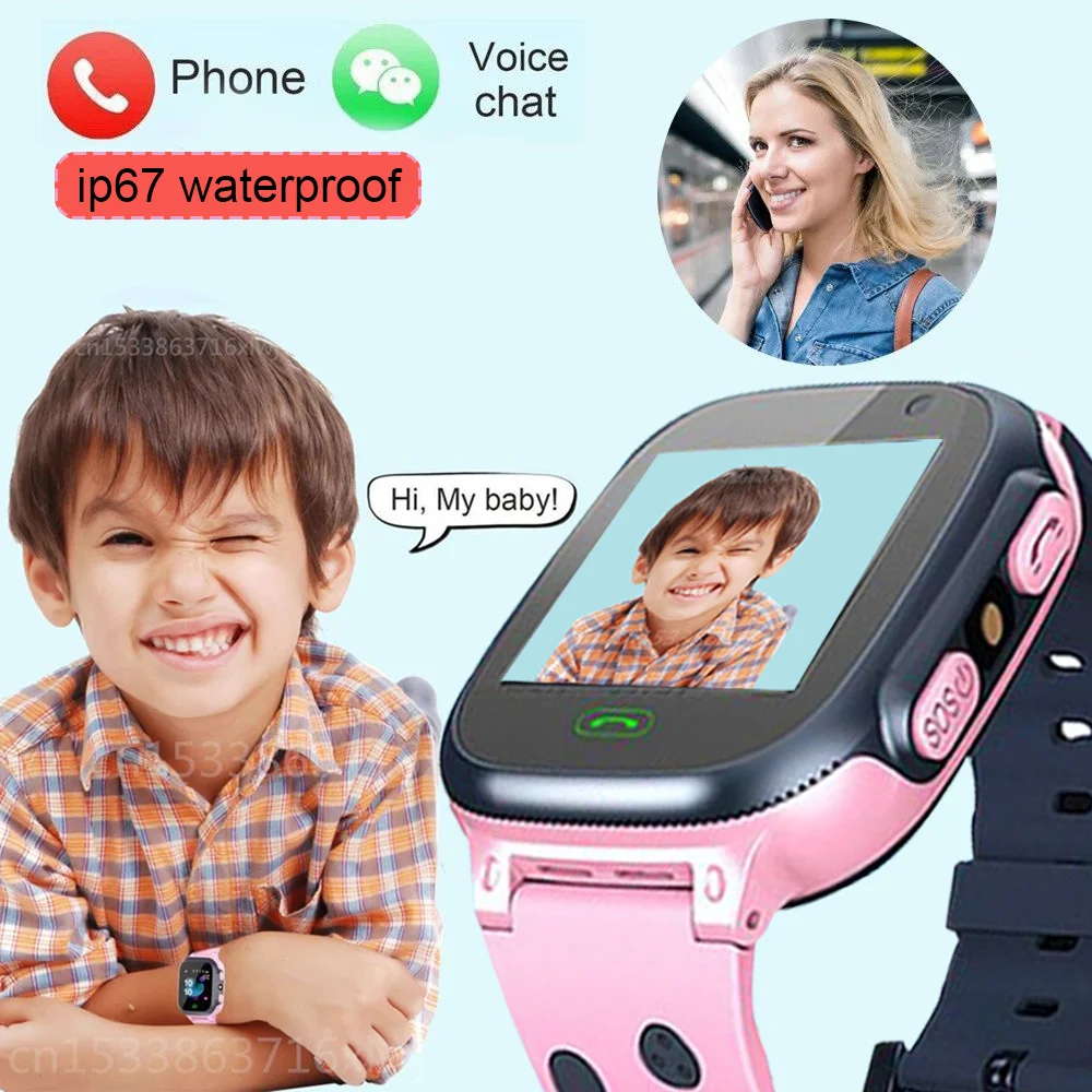 

Children's Smart Watch SOS Phone Watch Smartwatch For Kids 2G Sim Card Camera IP67 Waterproof Kids Gift For IOS Android VS Q12
