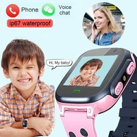 childrens smart watch sos phone watch smartwatch for kids 2g sim card camera ip67 waterproof kids gift for ios android vs q12