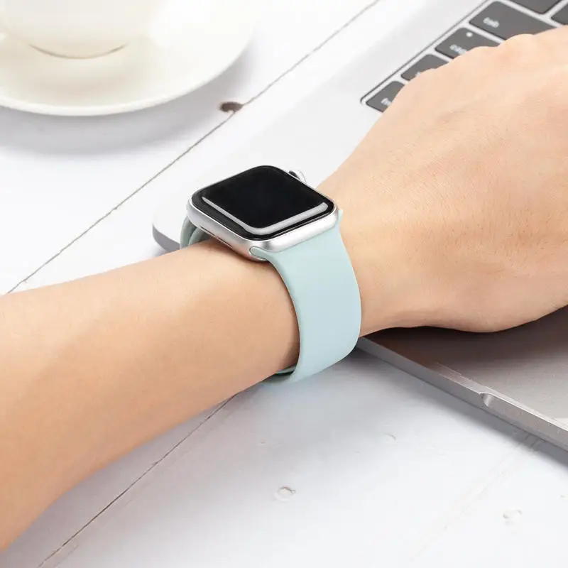 Ремешок для Apple Watch 38 мм 40 мм 42 мм 44 мм силиконовый ремешок IWatch Замена для Apple Watch серии 4,3, 2 38 мм 44 мм 81009