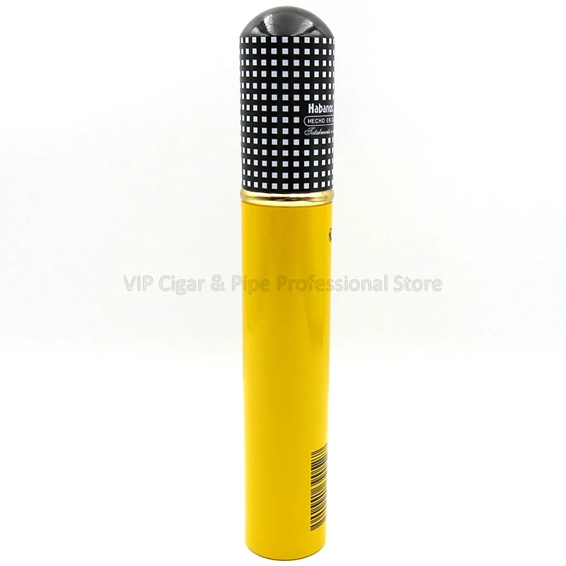 COHIBA гаджет портативный алюминиевый дорожный одиночный футляр для сигарет