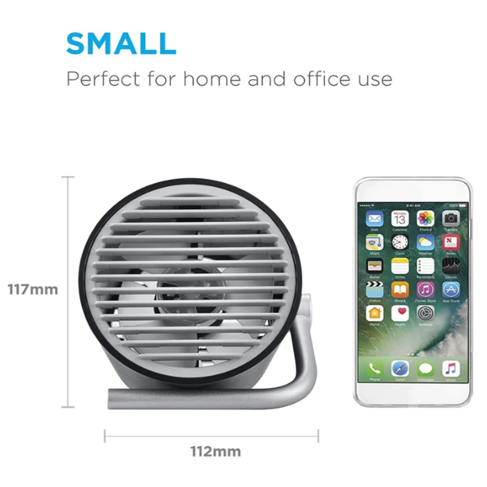 

Portable Cooling USB Desktop Fan 3 Speed Personal With 360 Rotation Adjustable Angle for Office Household Traveling