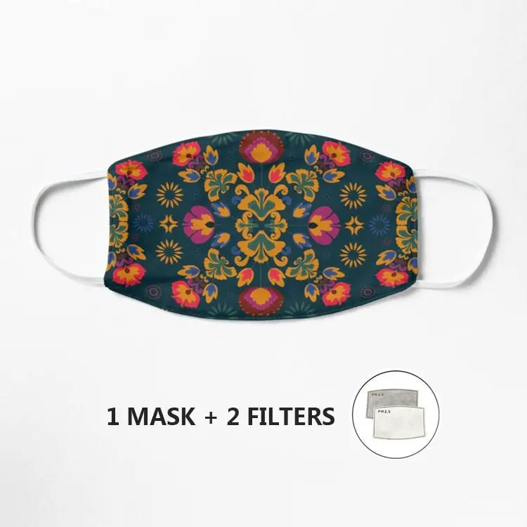 

Fiesta Folk Blue Mask Mouth Face Mask Cotton Dustproof Anime Cartoon Mouth Mascarilla Streetwear