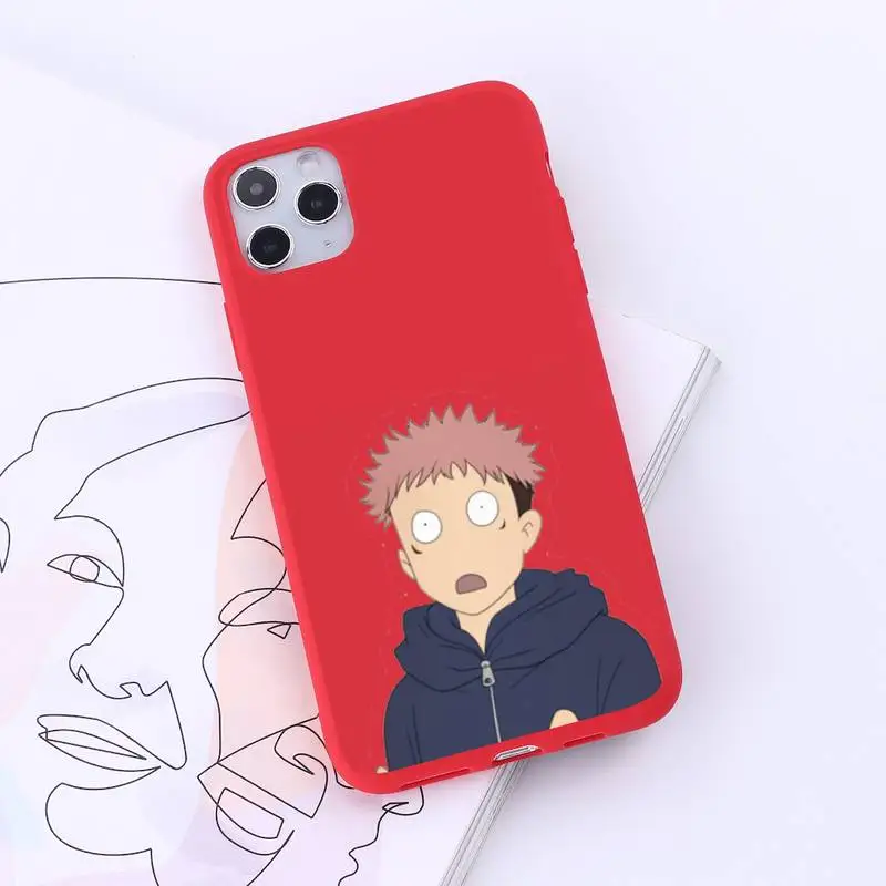 

Jujutsu Kaisen Gojo Satoru animne manga luxury Phone Case Candy Color for iPhone 6 7 8 11 12 s mini pro X XS XR MAX Plus