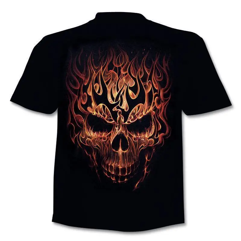

2121New Fake Jacket Print T-Shirt Skull 3d T-Shirt Summer Trendy Short Sleeve T-Shirt Top Men/Female Short Sleeve Top