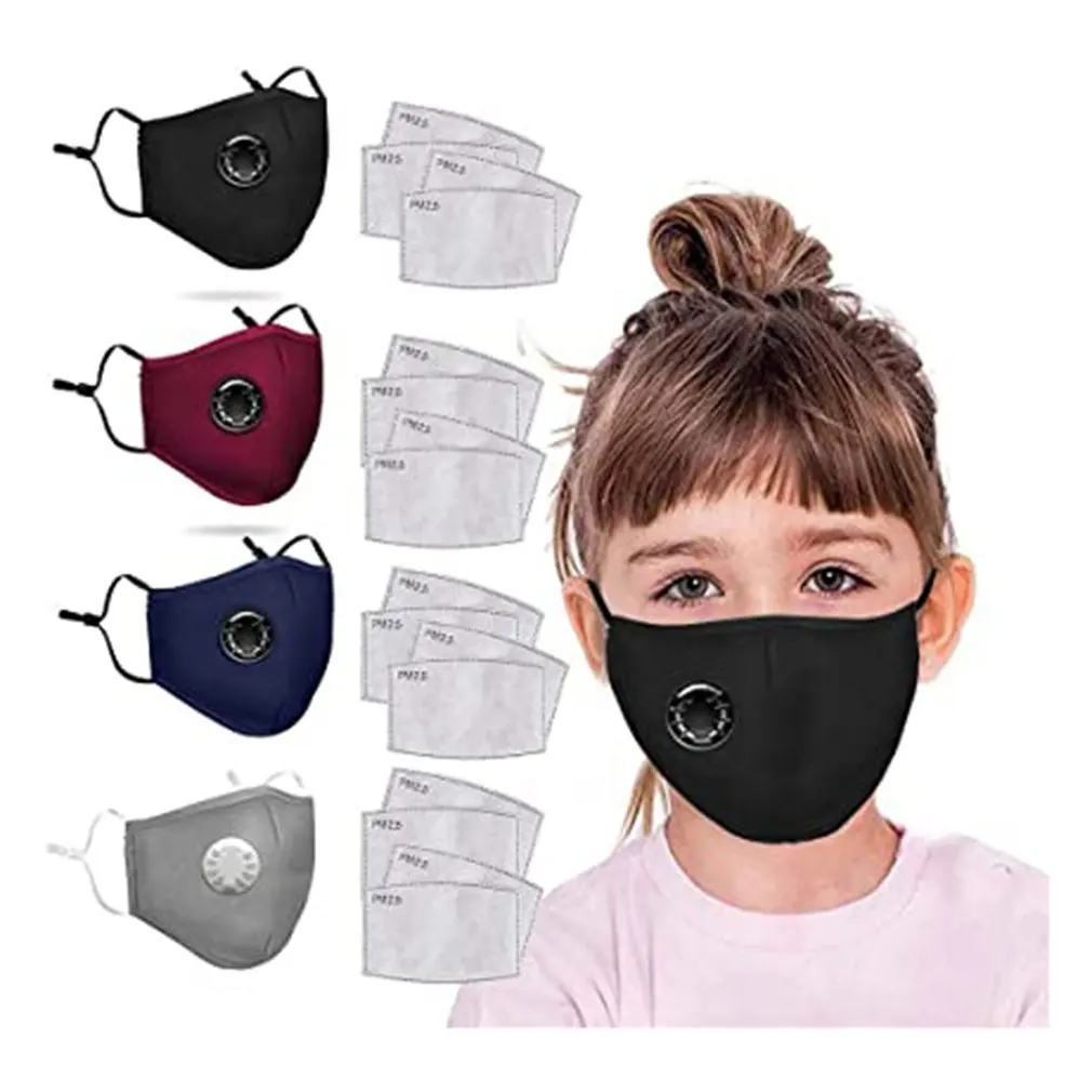 

Breathing Valve Four Colors 16 Filter Protective Masks Dustproof Windproof Anti Haze Replaceable Filter Children's Mask