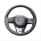 Чехол рулевого колеса автомобиля на заказ для Mazda 3 Axela 2013-2016 Mazda 6 Atenza 2014-2017 Mazda 2 Кожаная оплетка для руля