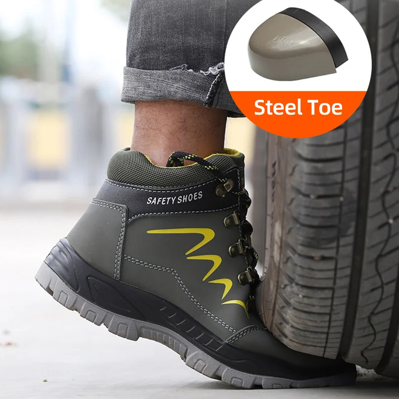 

2021 Men Boots Steel Toe Shoes Work Boots Indestructible Safety Shoes Men Puncture-Proof Work Sneakers Winter Boots Male Shoes